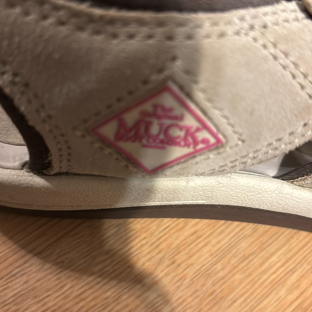 Muck boots company tan  and brown sandals like new condition